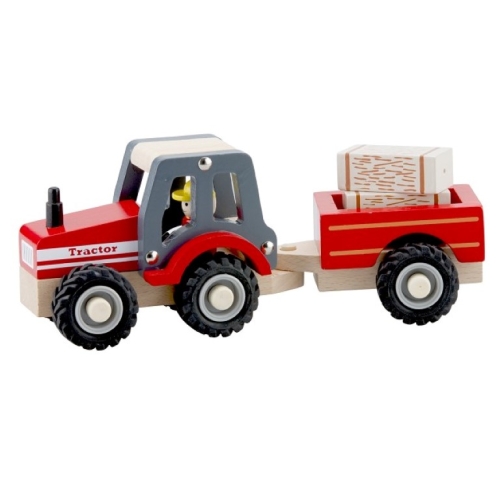 Nuevos juguetes clásicos Tractor con remolque Pacas de heno